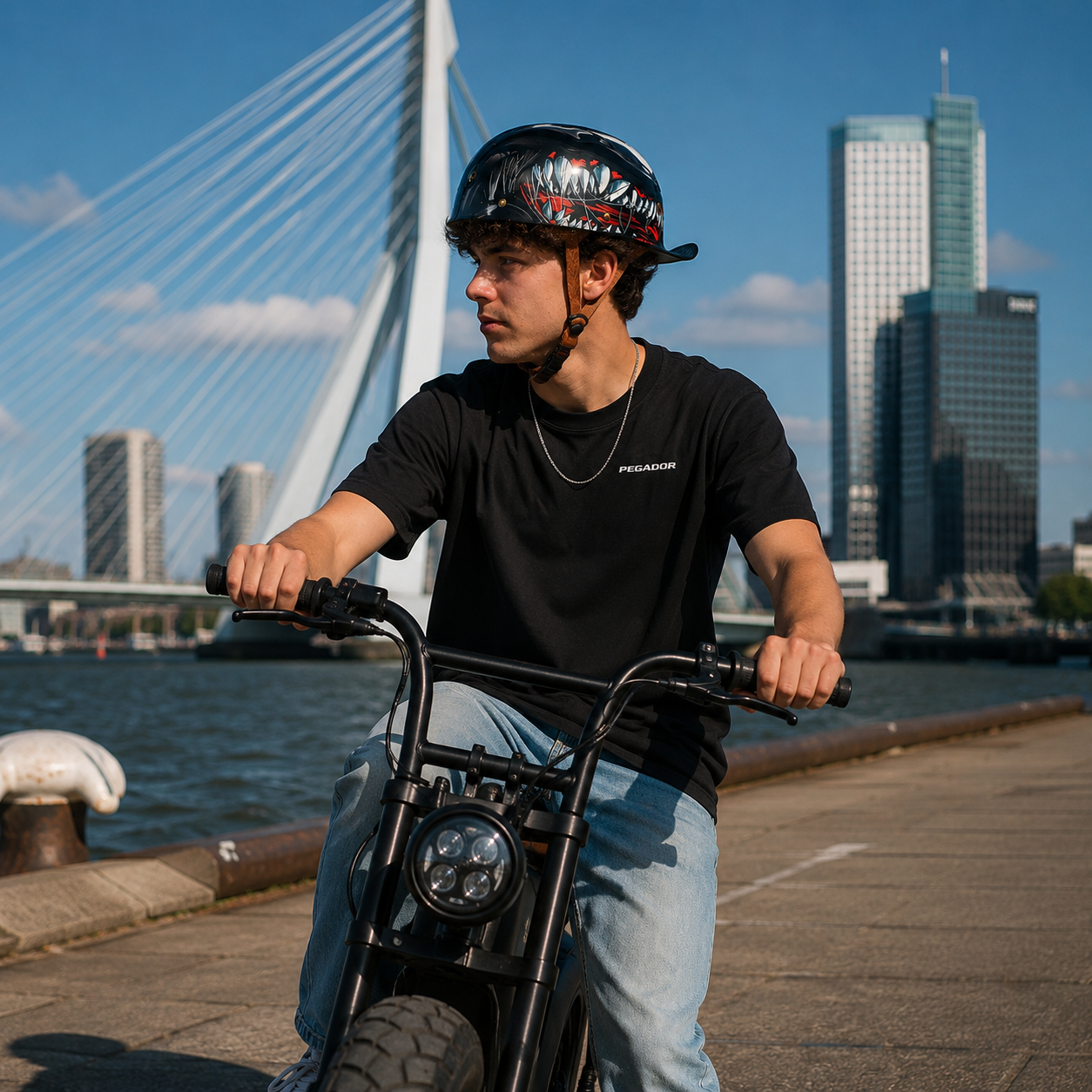 Nova | Fatbikehelm met vizier en retro badge