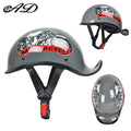 Ryan | Fatbike helm met retro motorprint en klep