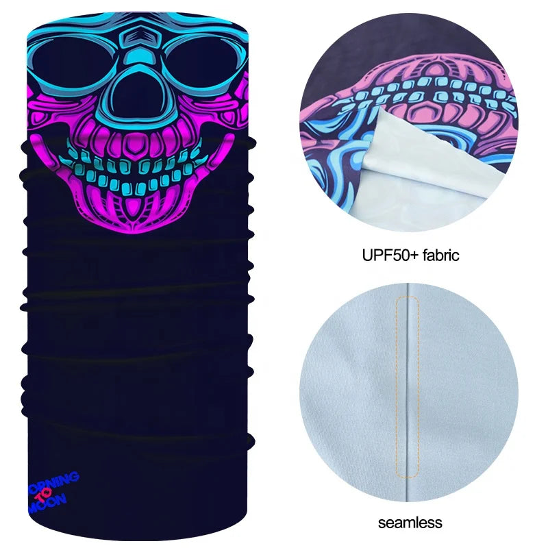 Alien | Gezichtssjaal met neon skull print