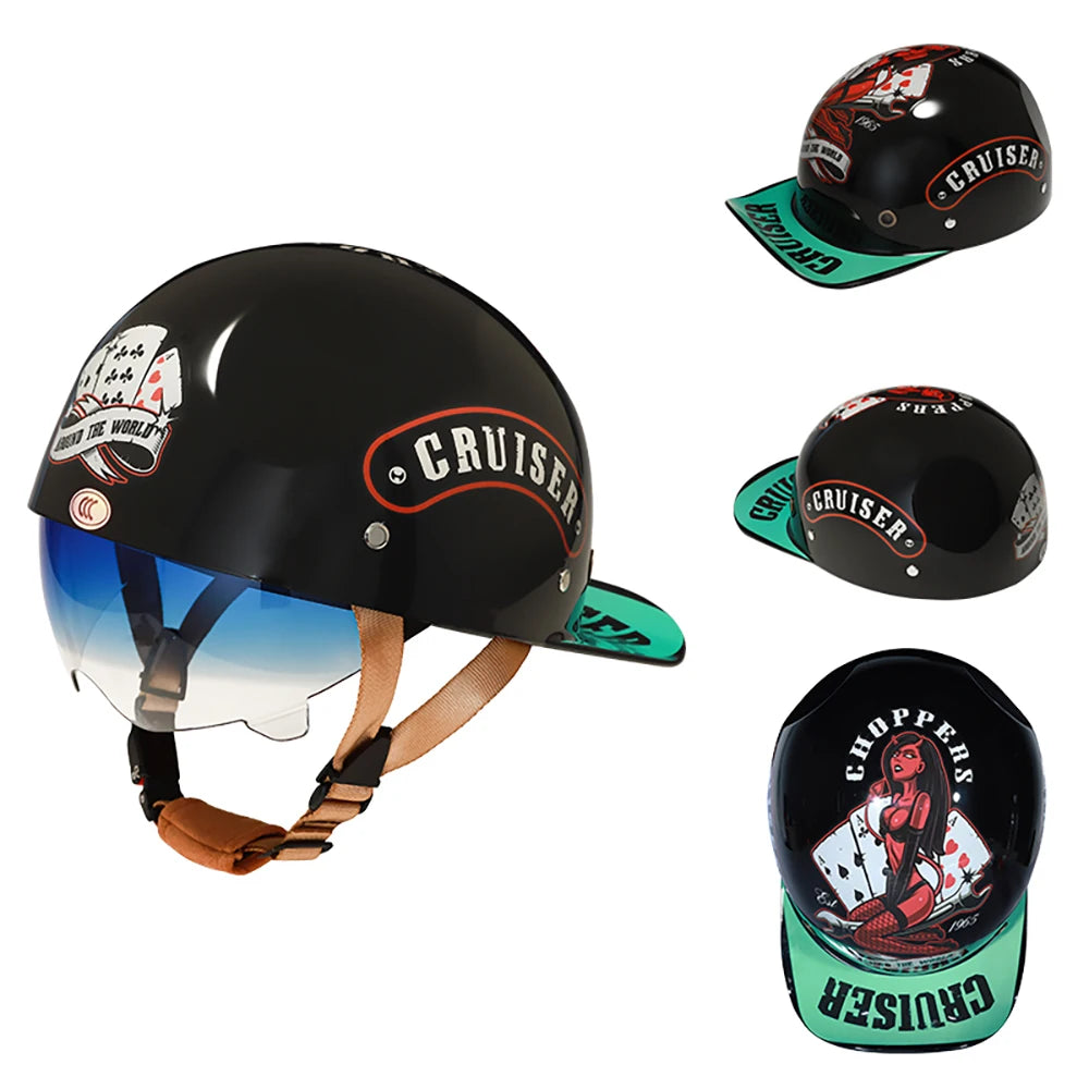 Nova | Fatbikehelm met vizier en retro badge