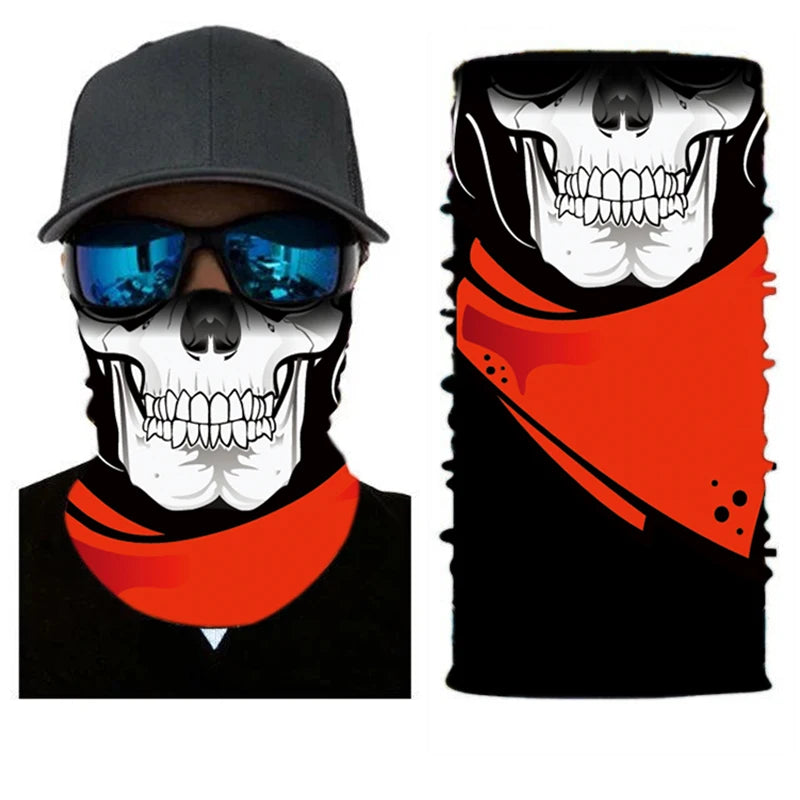 Rafael | Gezichtssjaal met skull print en gradient design